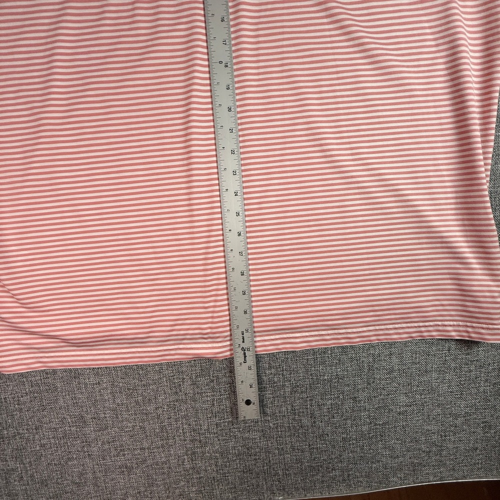 Vineyard Vines Performance Golf Polo Mens Pink White Striped | 2XL - Picture 7 of 11